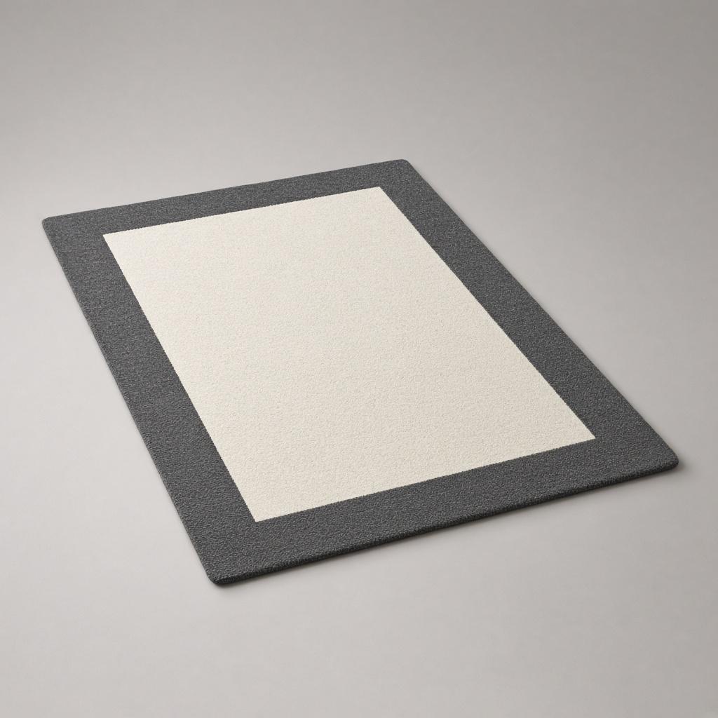 Graphite Border Rug