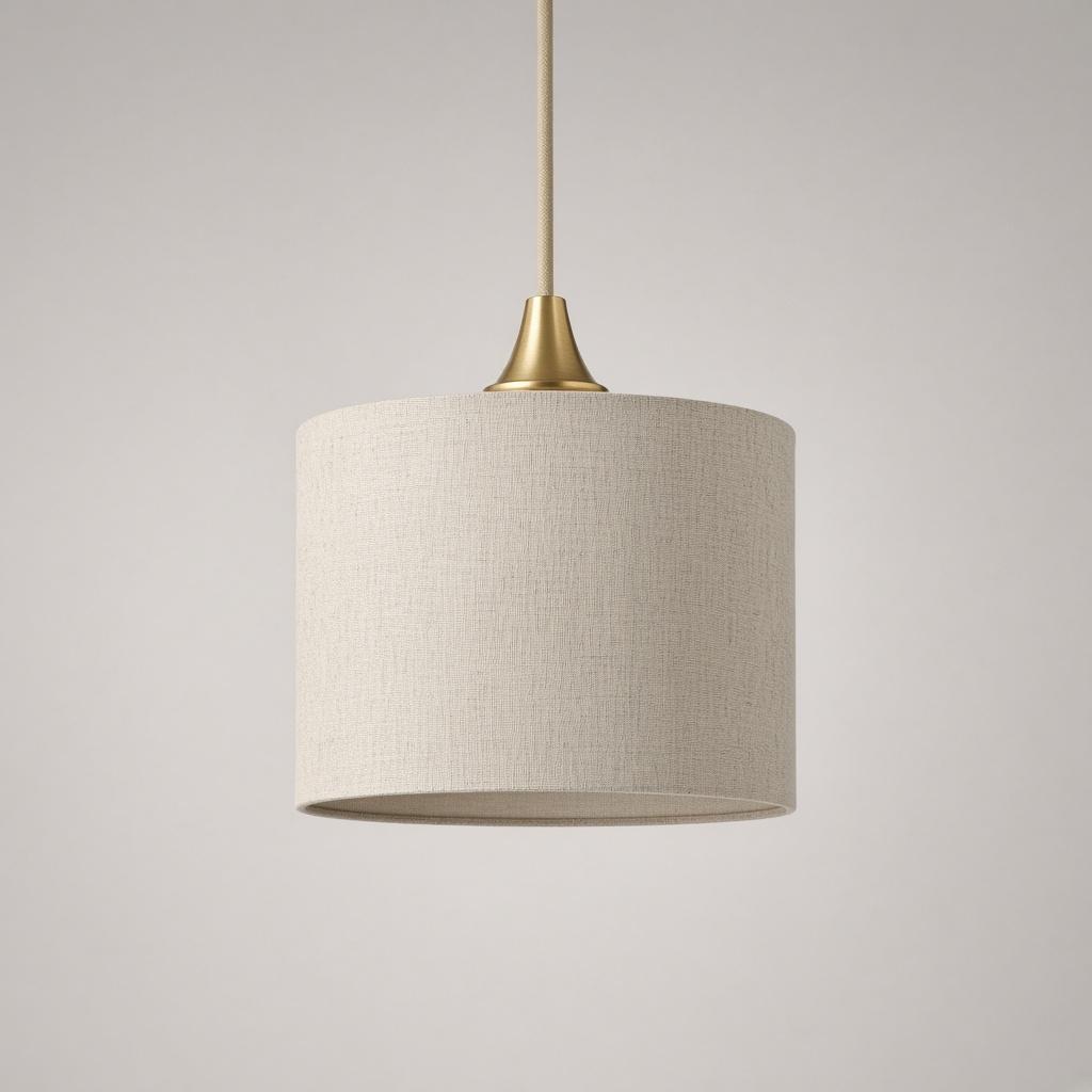 Linen Drum Pendant