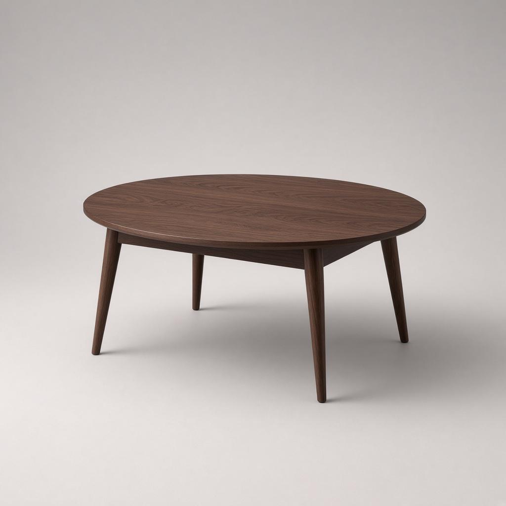 Oval Walnut Cocktail Table