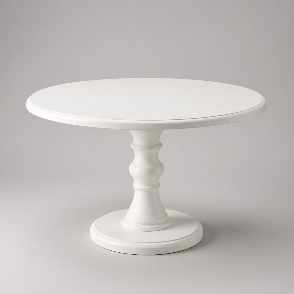 White Pedestal Dining Table
